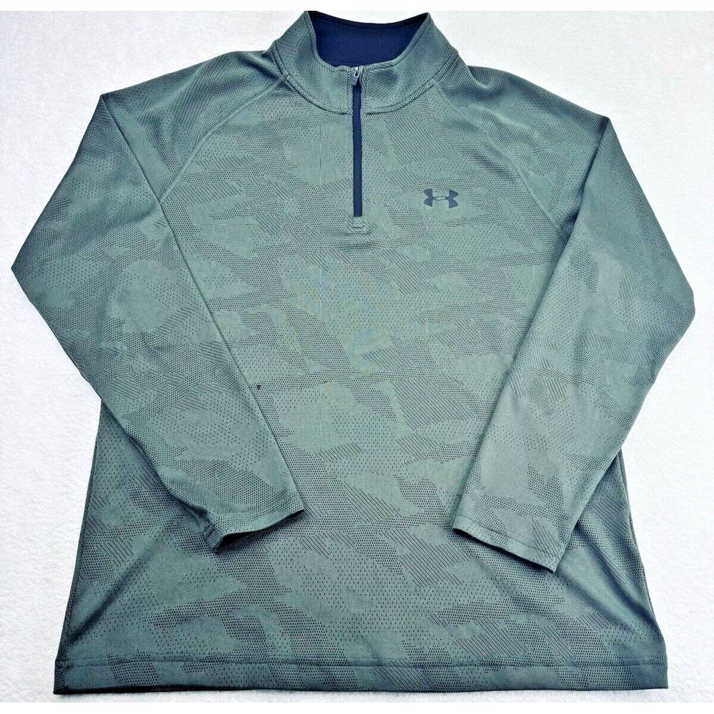 Under Armour 1/4 Zip Pullover Camo Military Green LS - (Snag‎ Pictured) M.